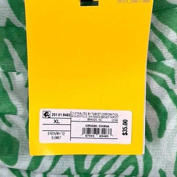 Diane Von Furstenberg DVF for Target Strappy Sea Twig Green Dress, Size XL, NWT - Picture 8 of 10